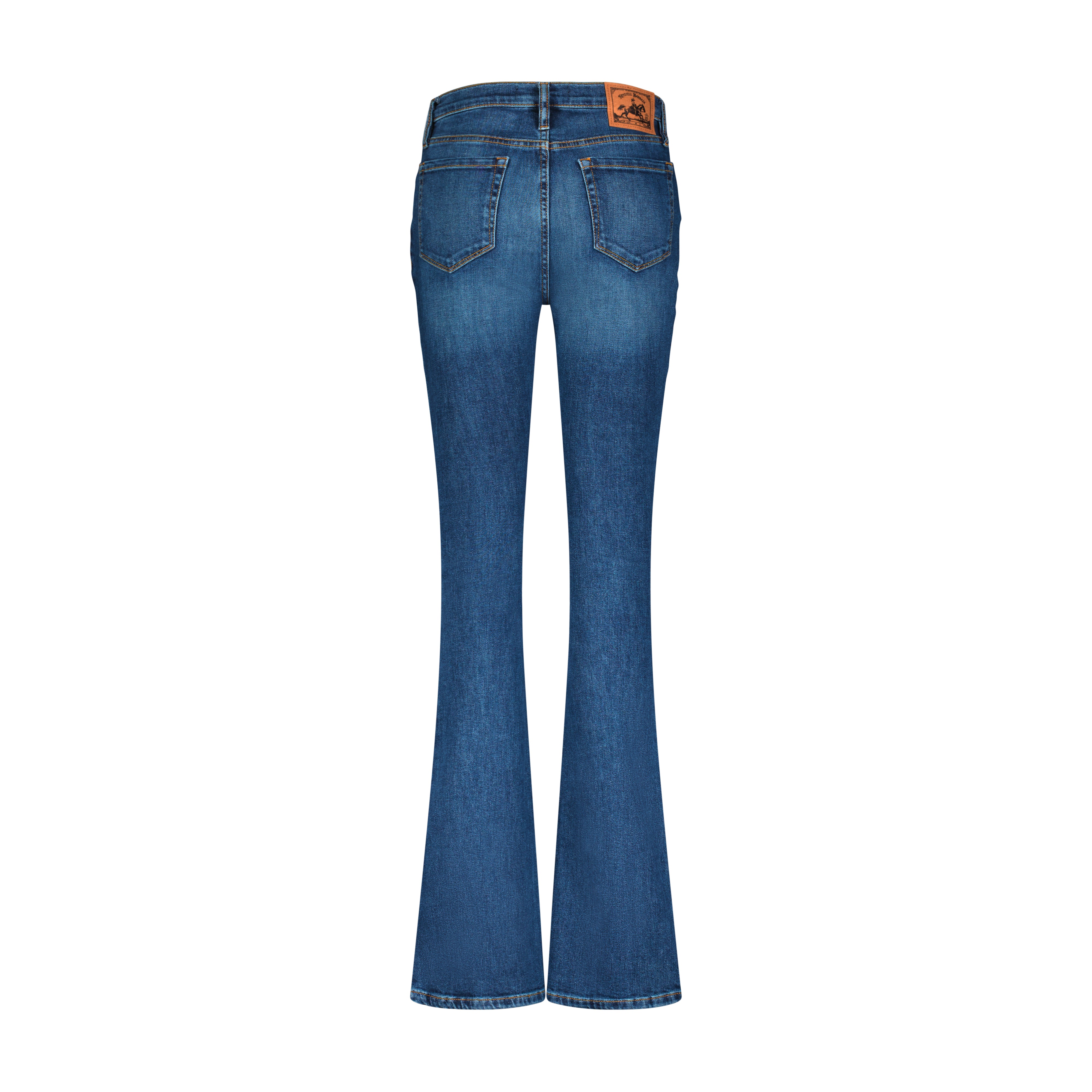 Indigo High Rise Flared Jeans