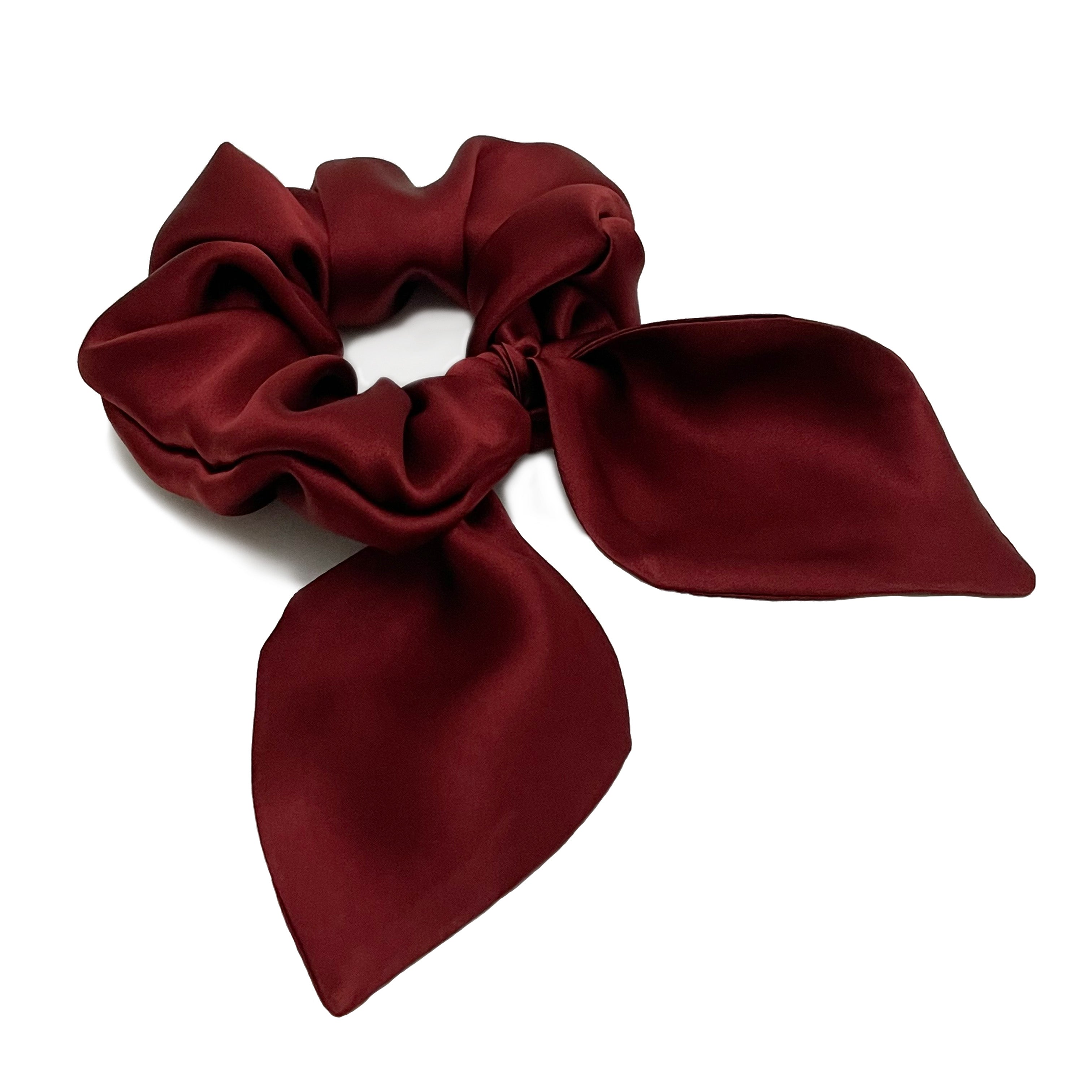 Cayenne Silk Bow Scrunchie