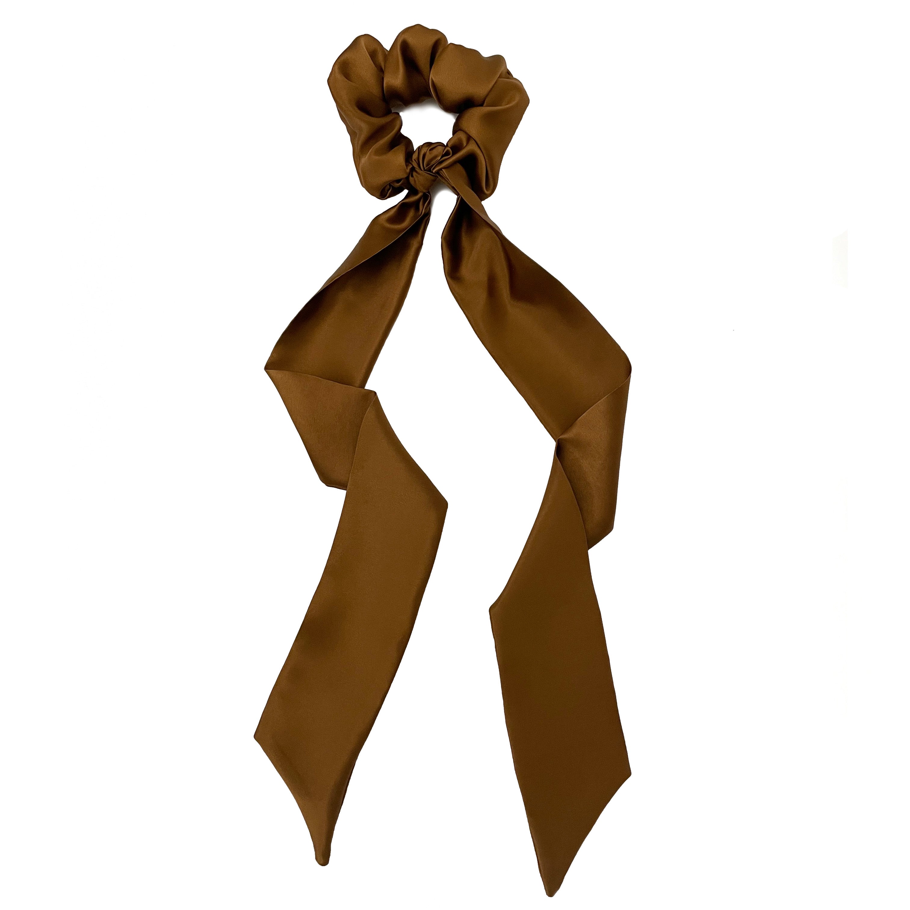 Copper Silk Scarf Scrunchie