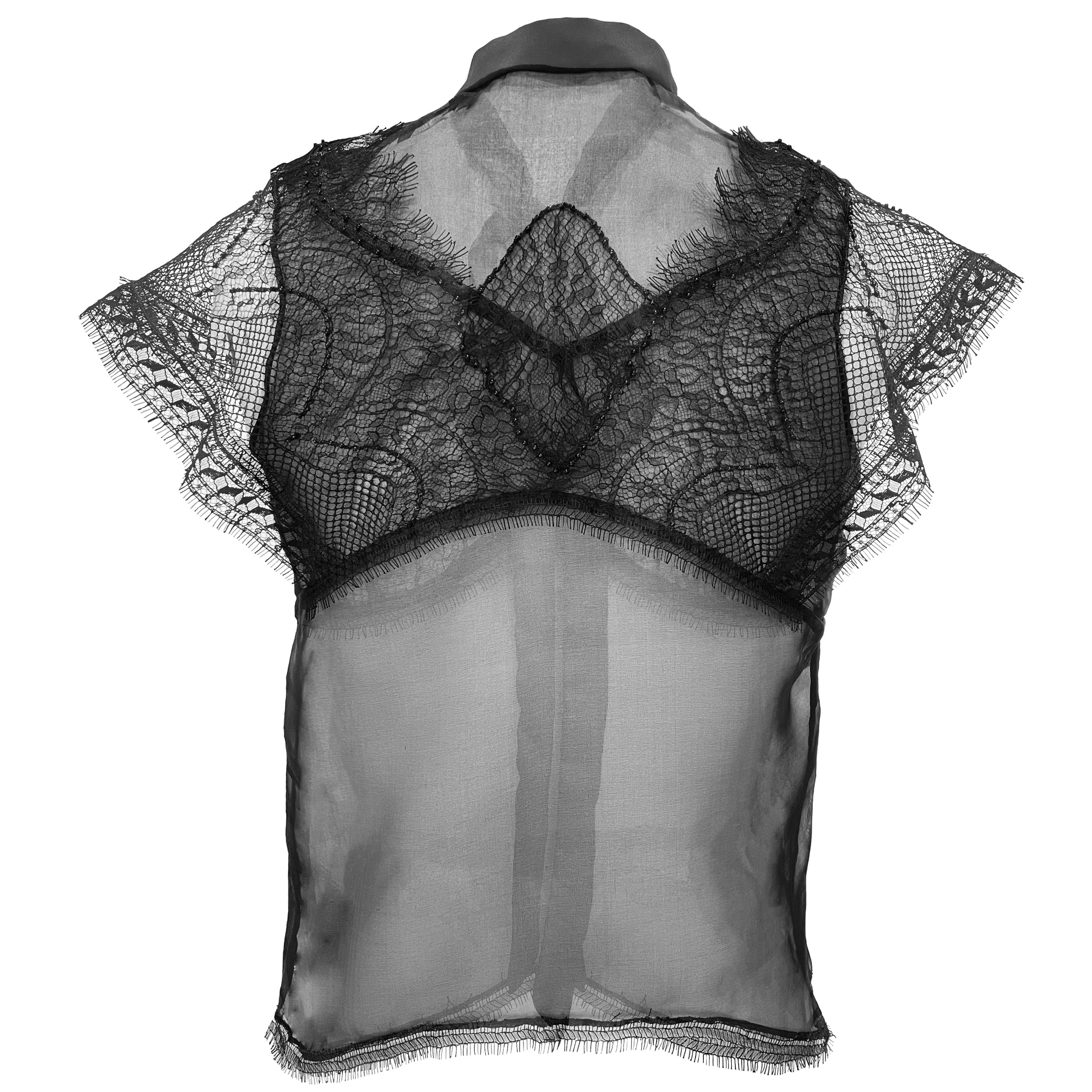 Liv Silk Organza Lace Blouse