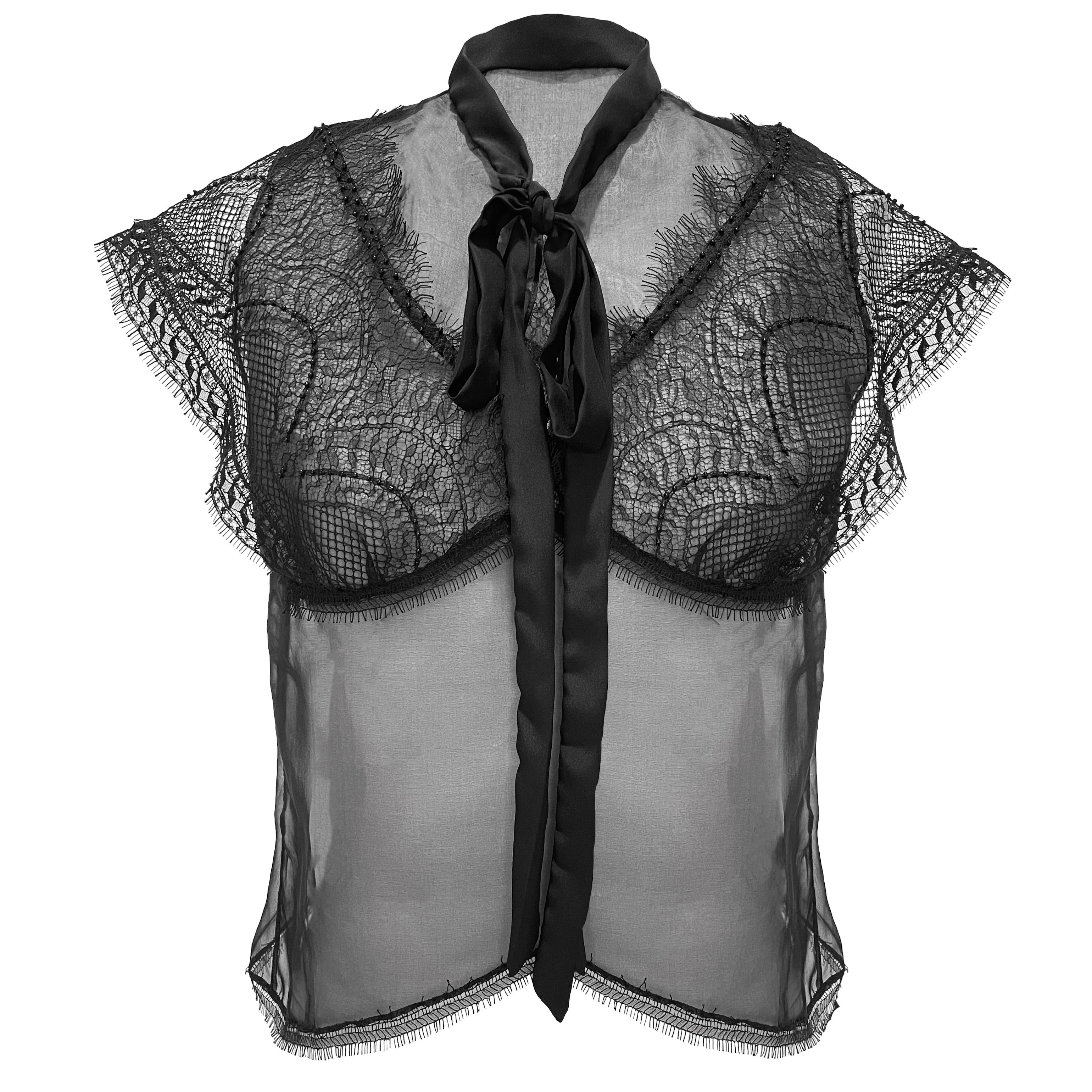 Liv Silk Organza Lace Blouse