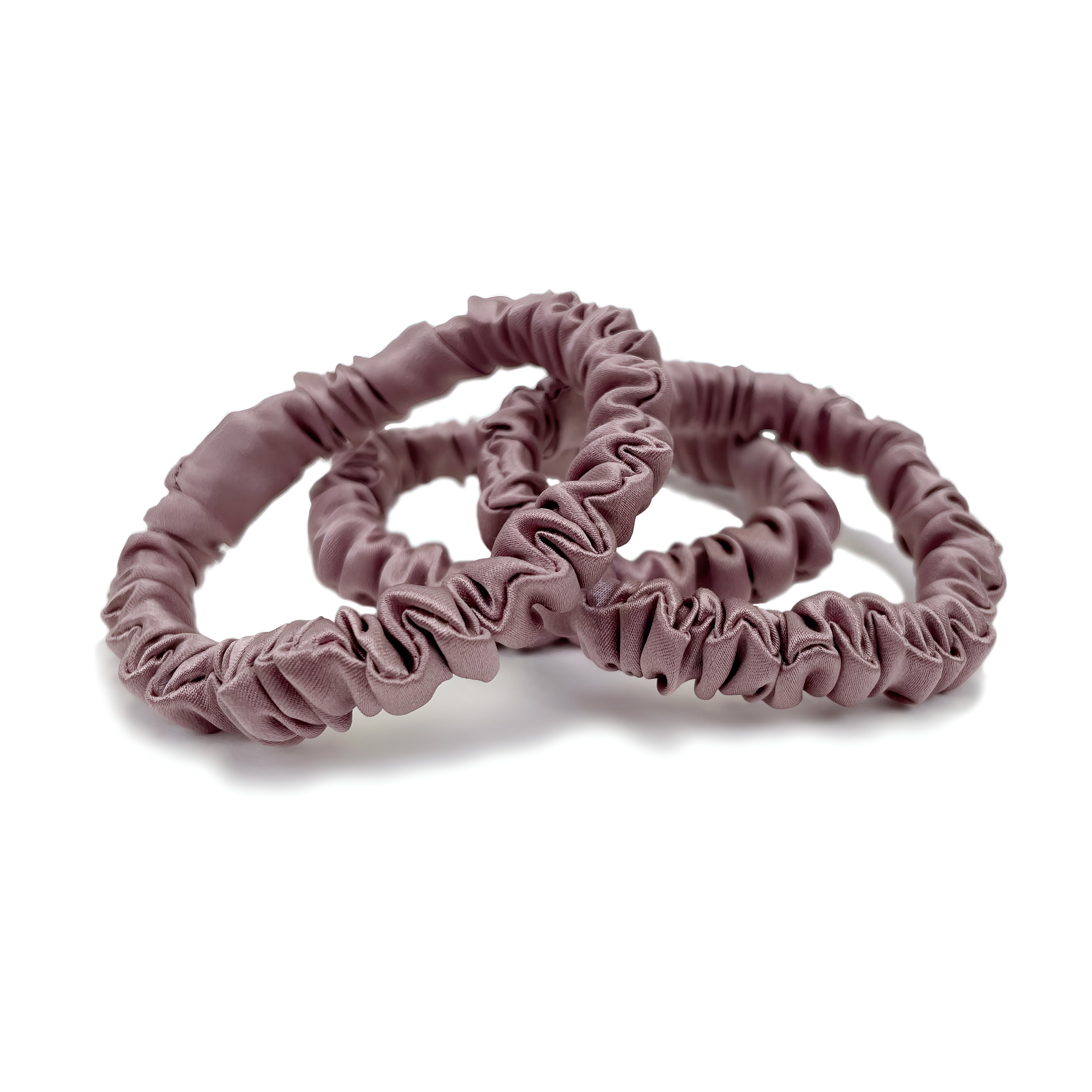 Mauve Silk Hair Ties