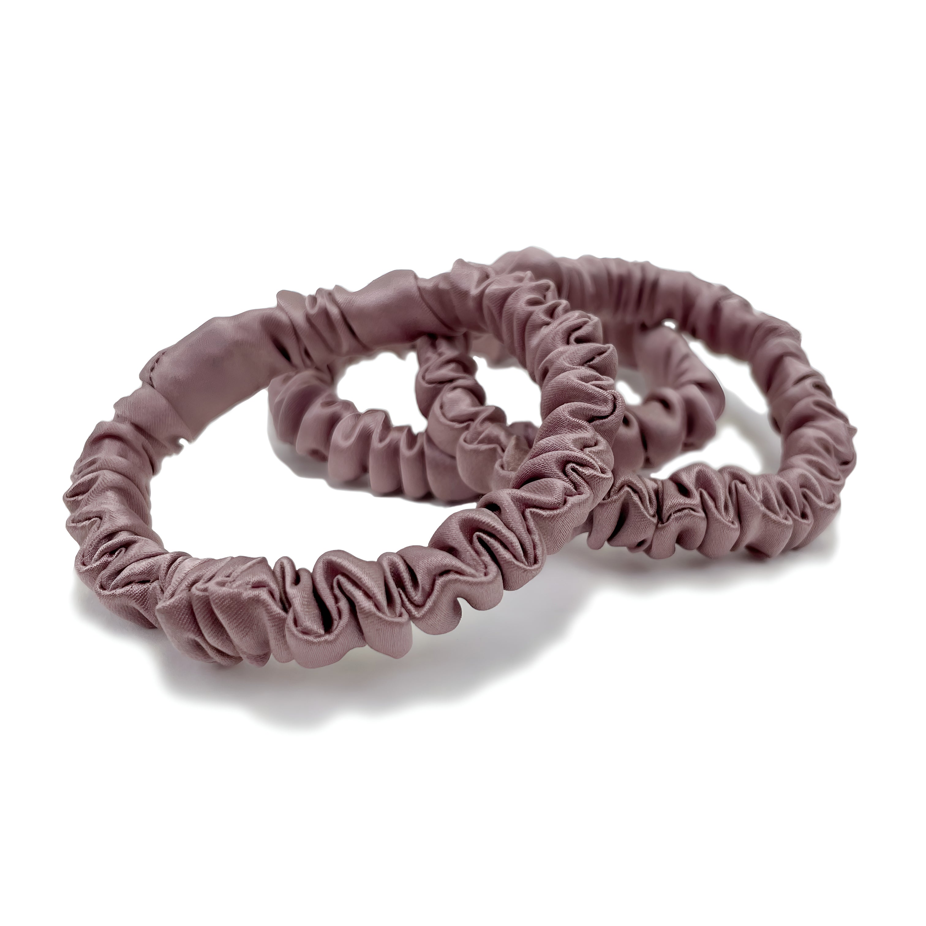 Mauve Silk Hair Ties