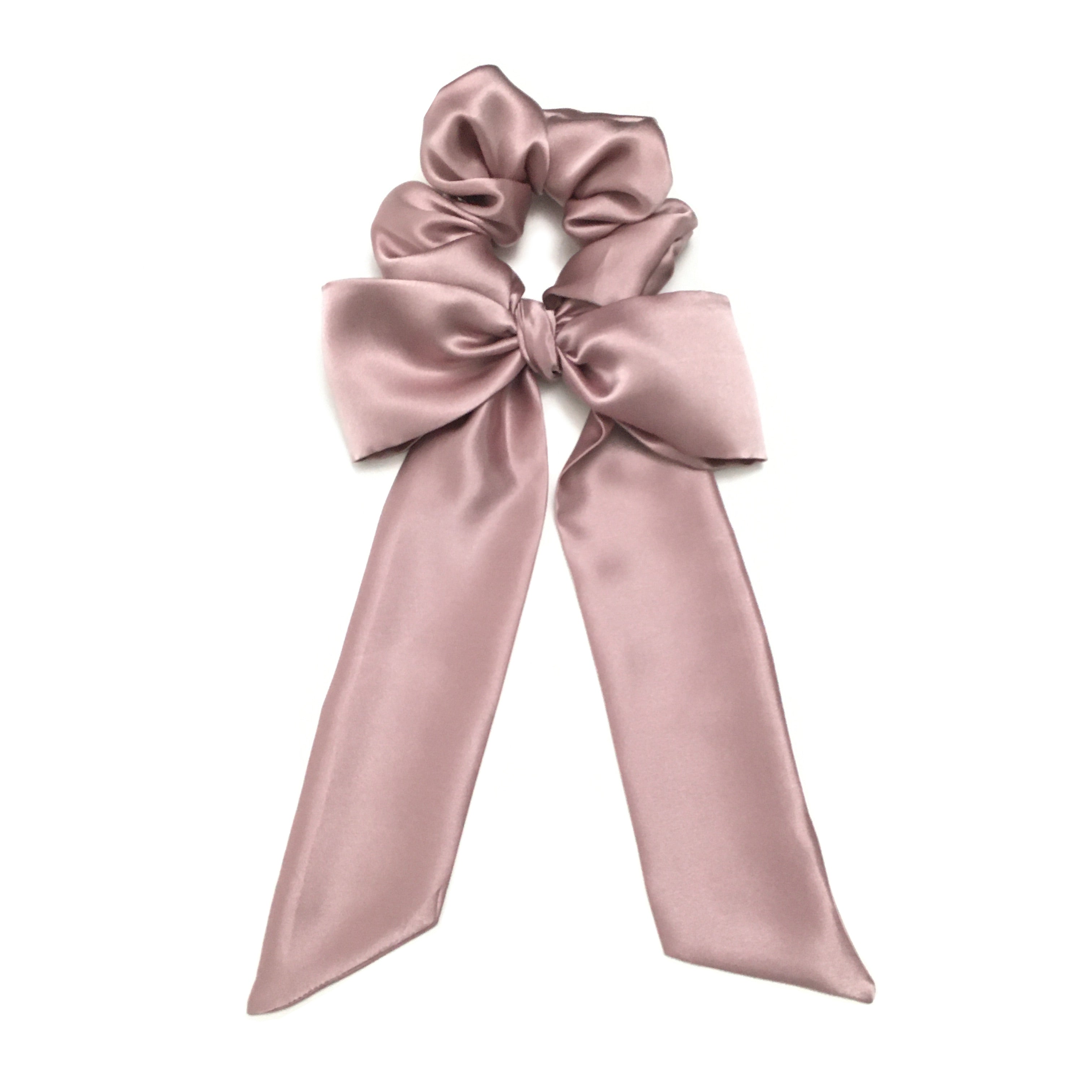 Mauve Silk Scarf Scrunchie