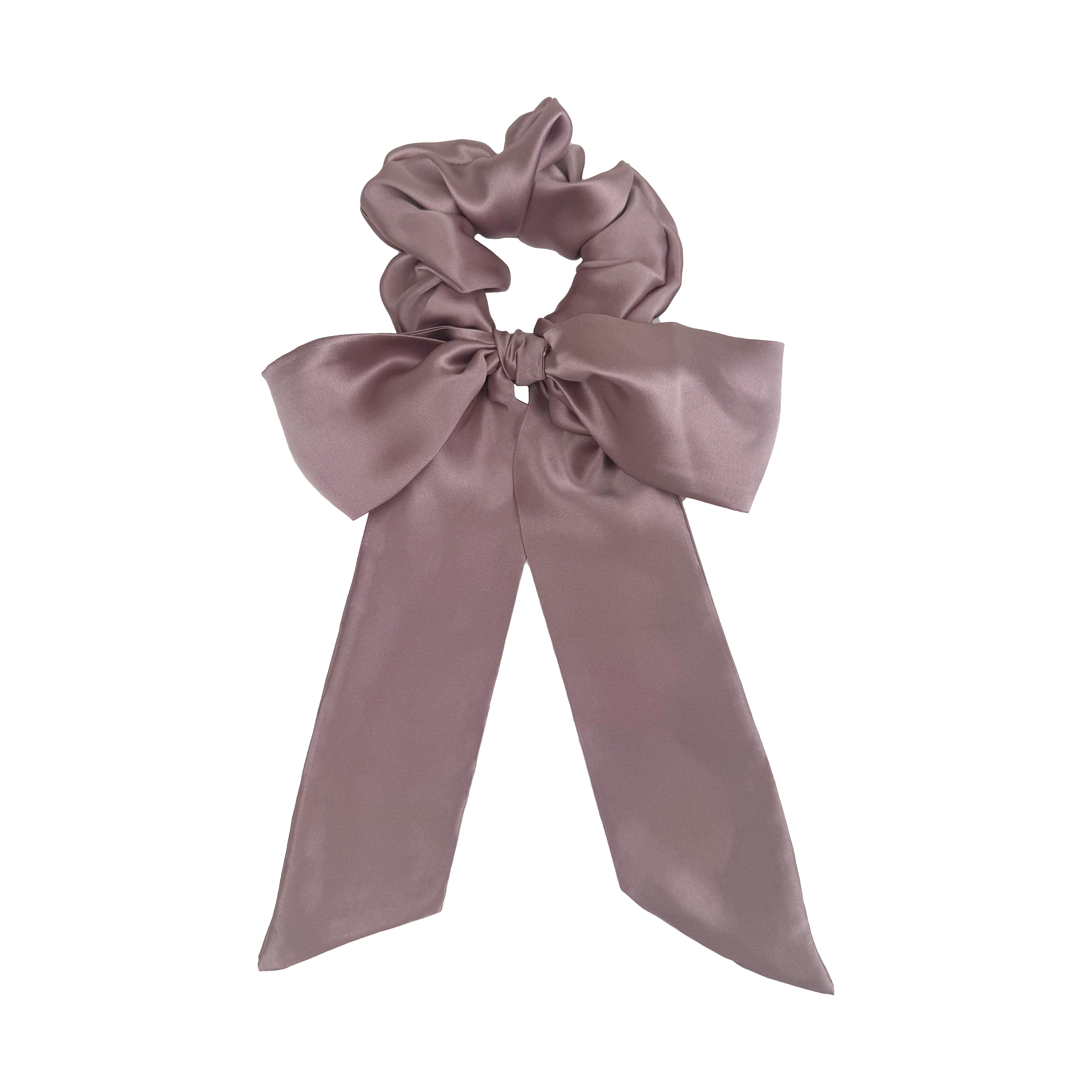 Mauve Silk Scarf Scrunchie