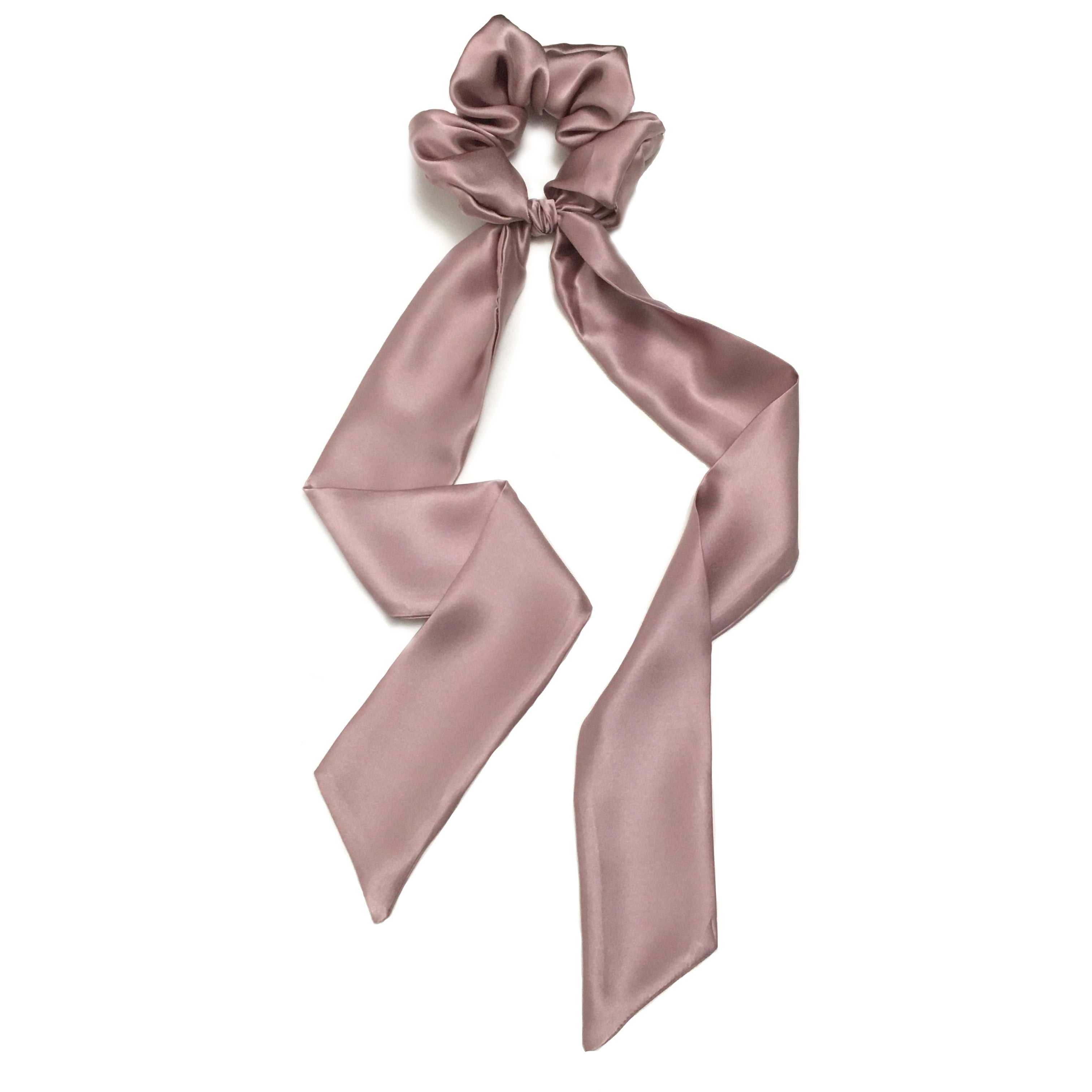 Mauve Silk Scarf Scrunchie