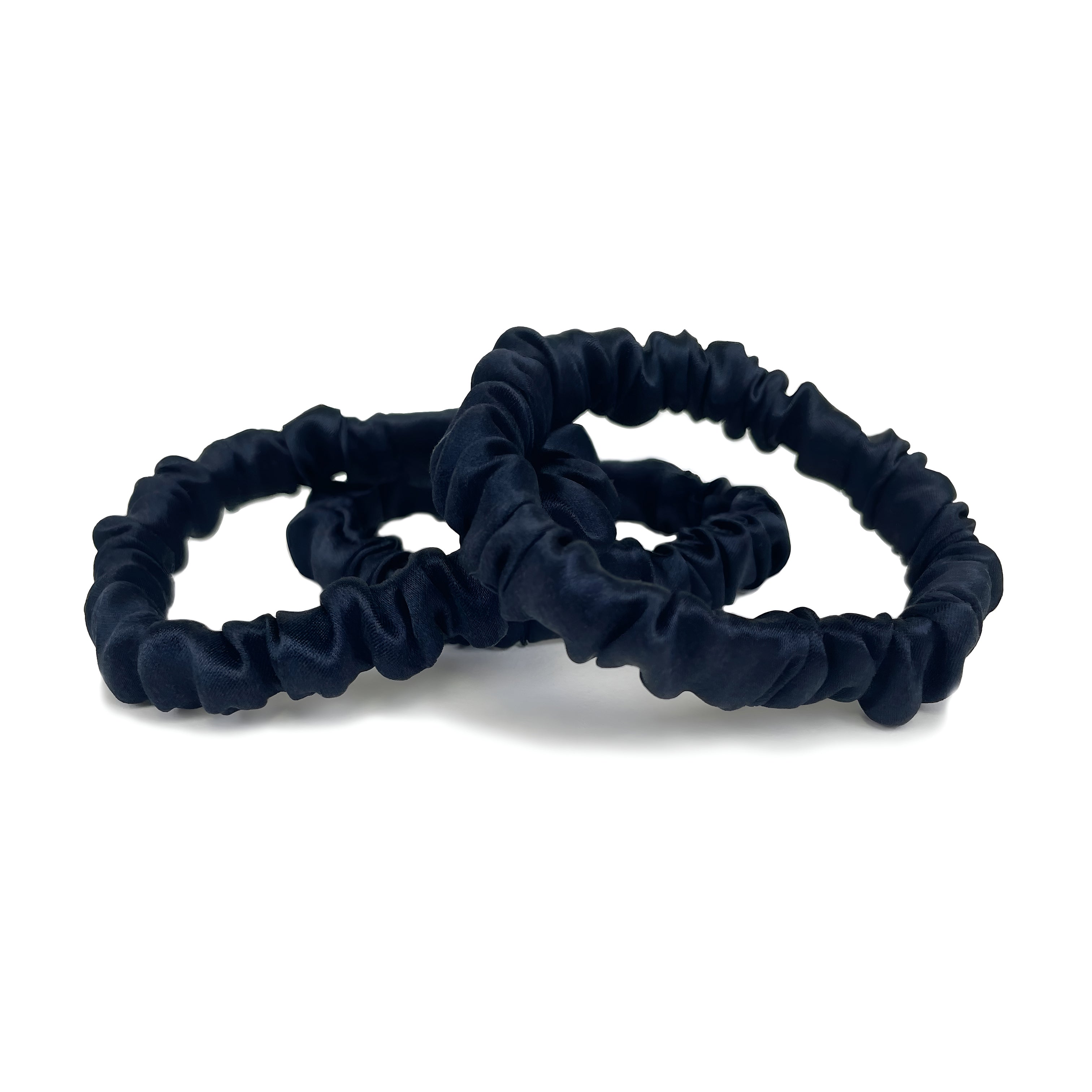 Midnight Silk Hair Ties