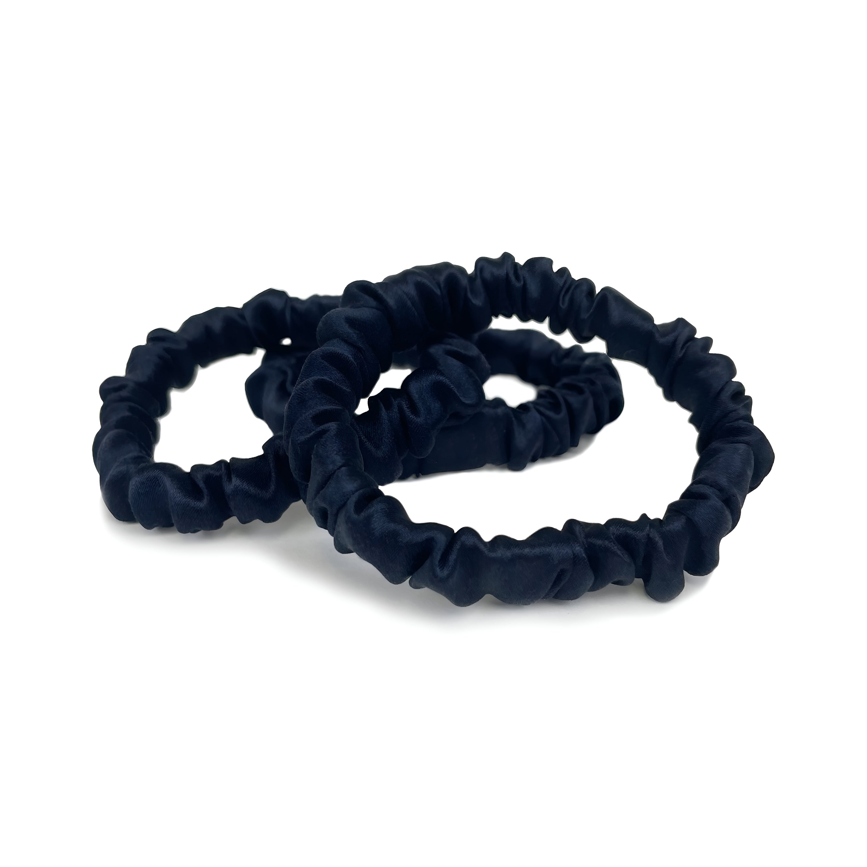 Midnight Silk Hair Ties