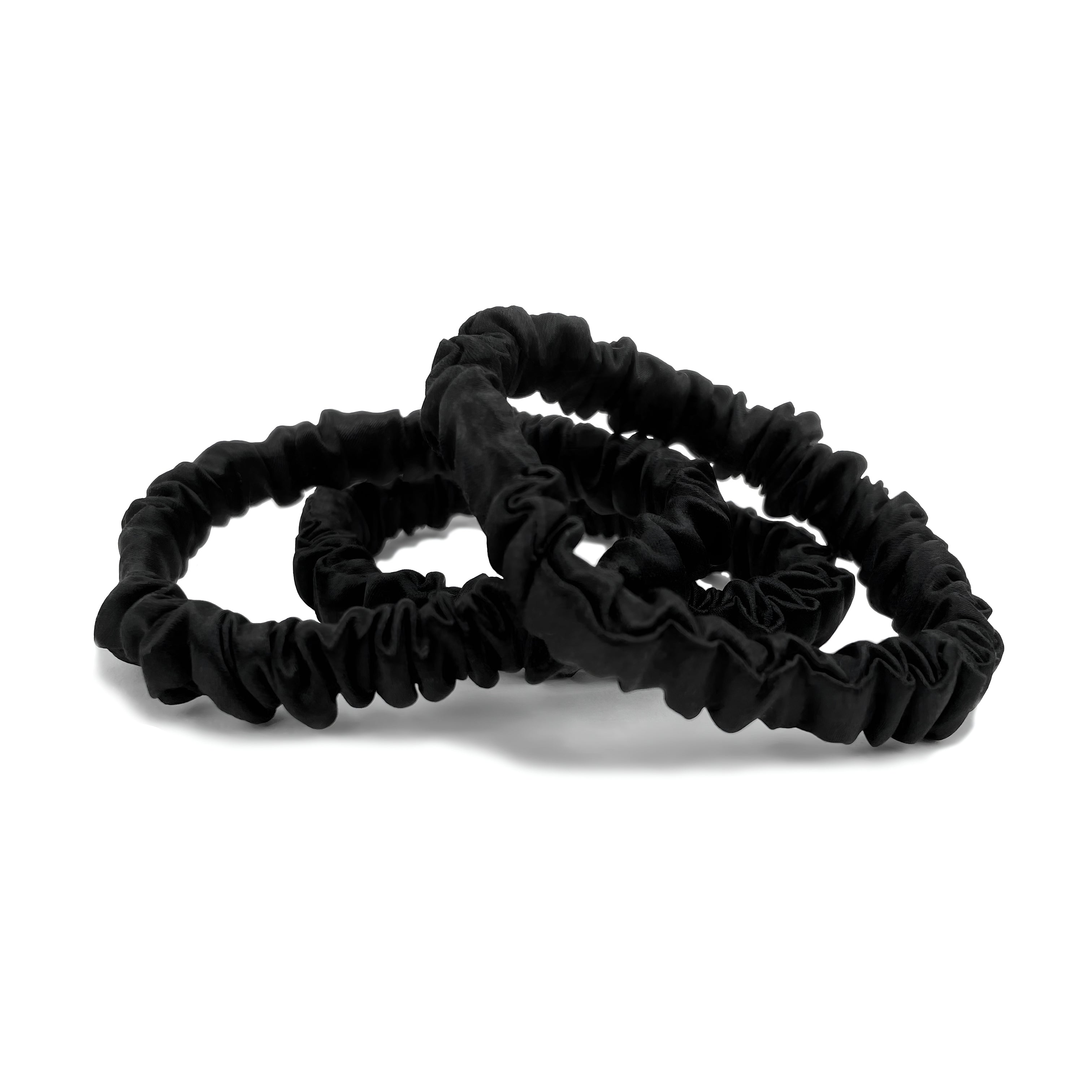 Onyx Silk Hair Ties