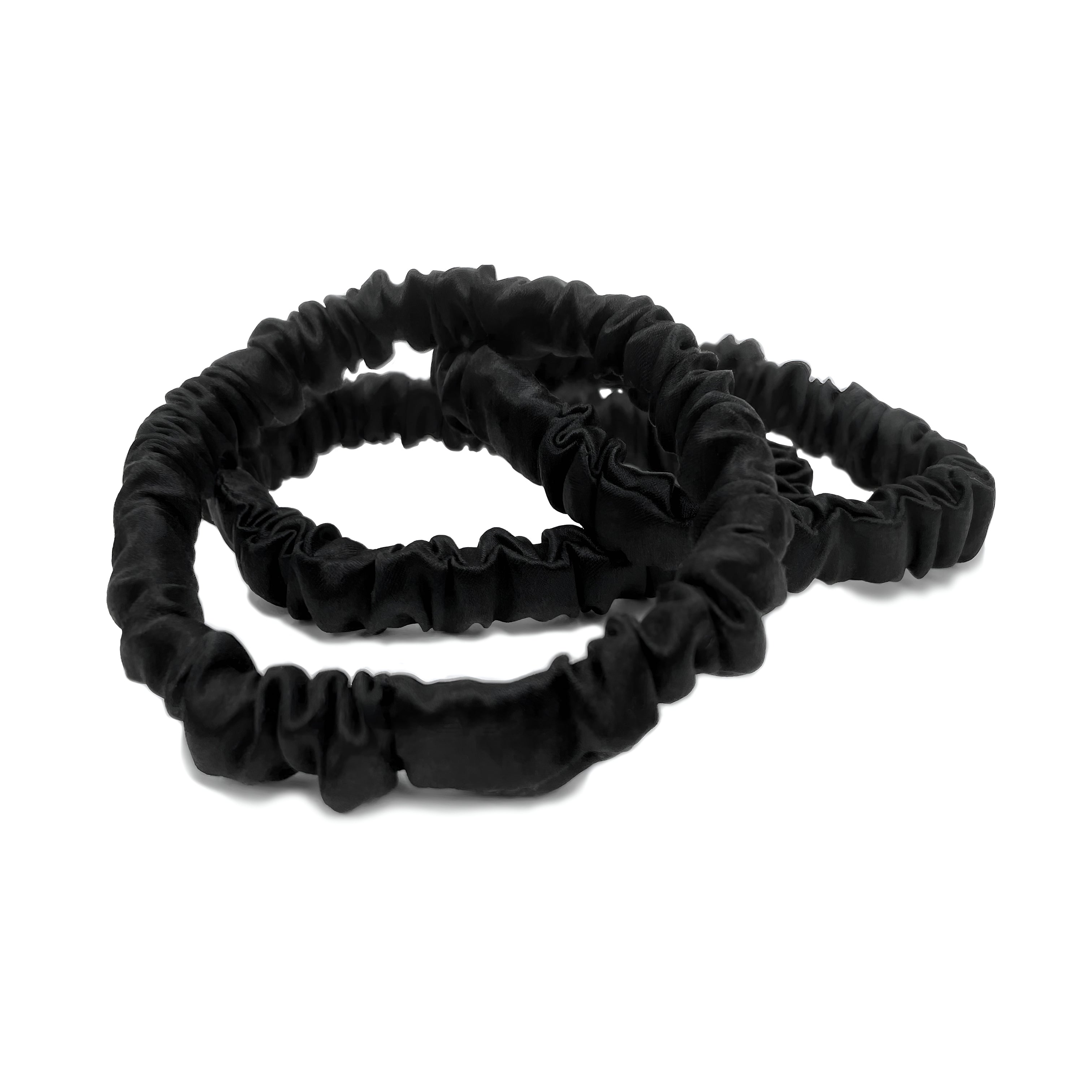 Onyx Silk Hair Ties