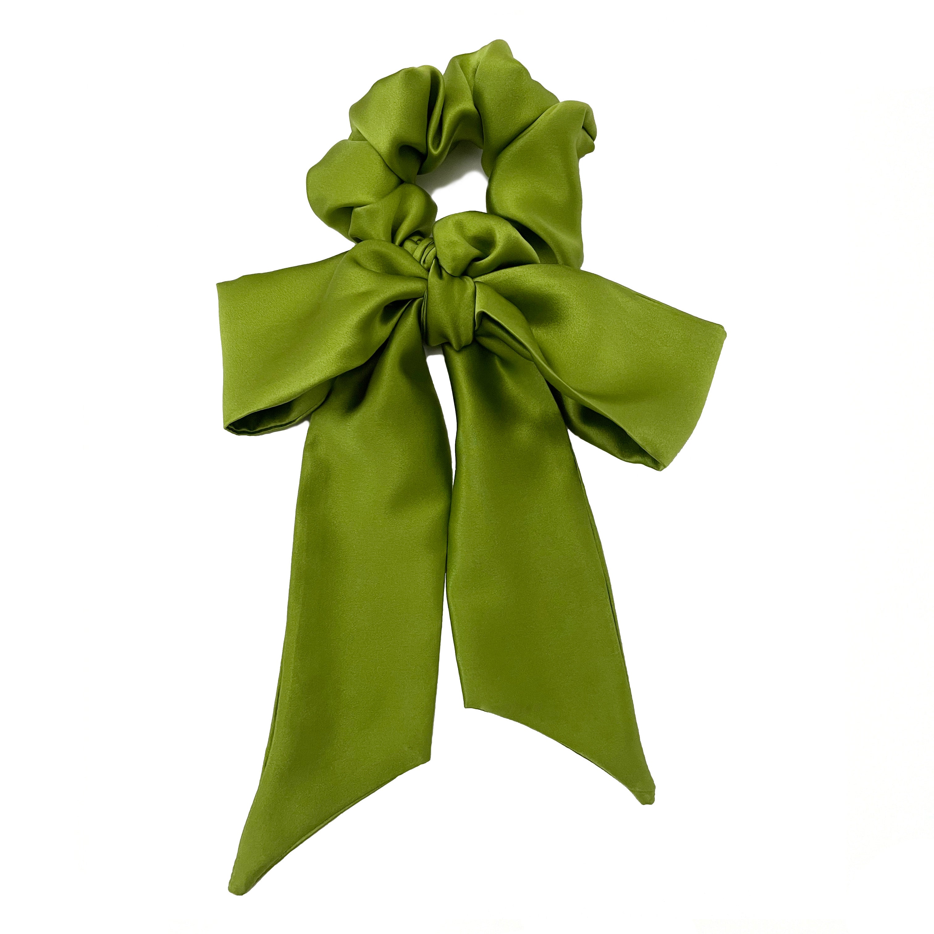 Peridot Silk Scarf Scrunchie