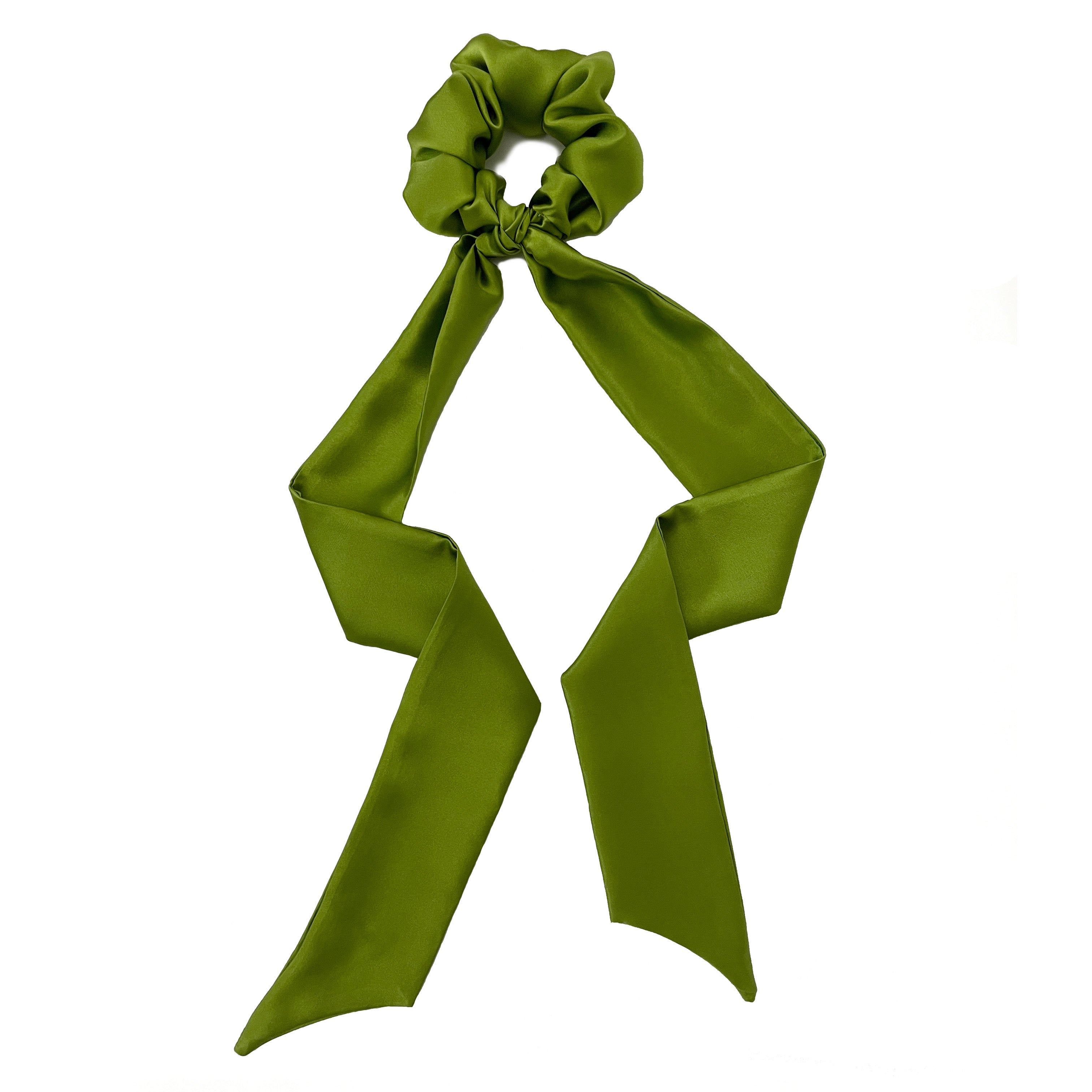 Peridot Silk Scarf Scrunchie