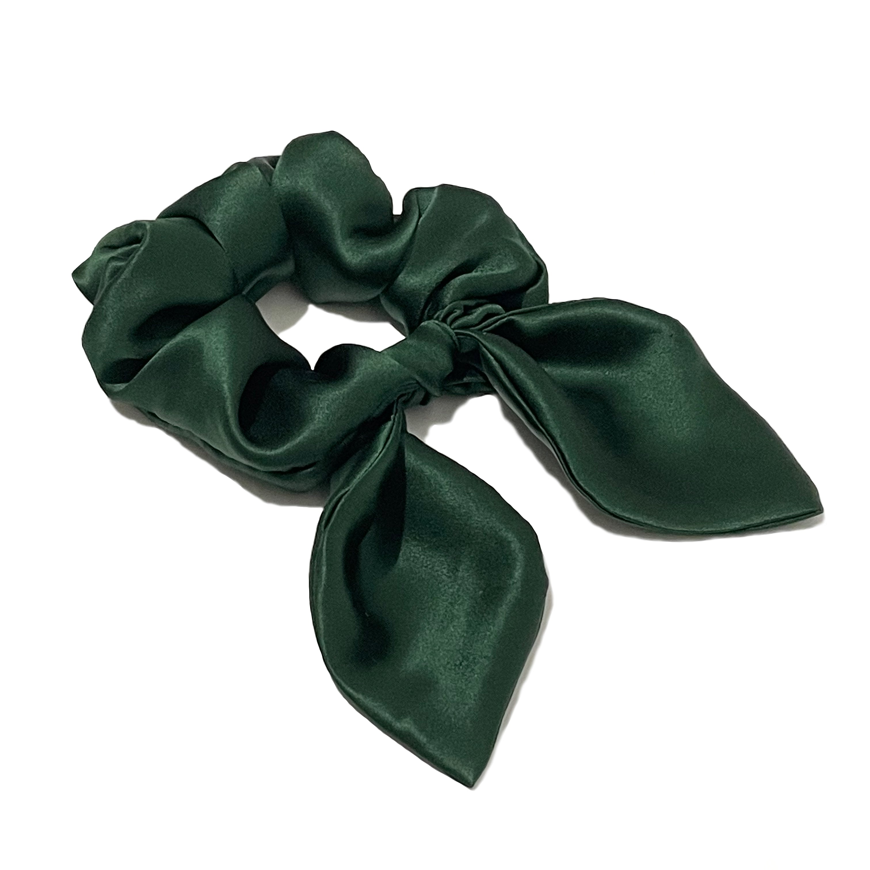 Pine Silk Bow Scrunchie