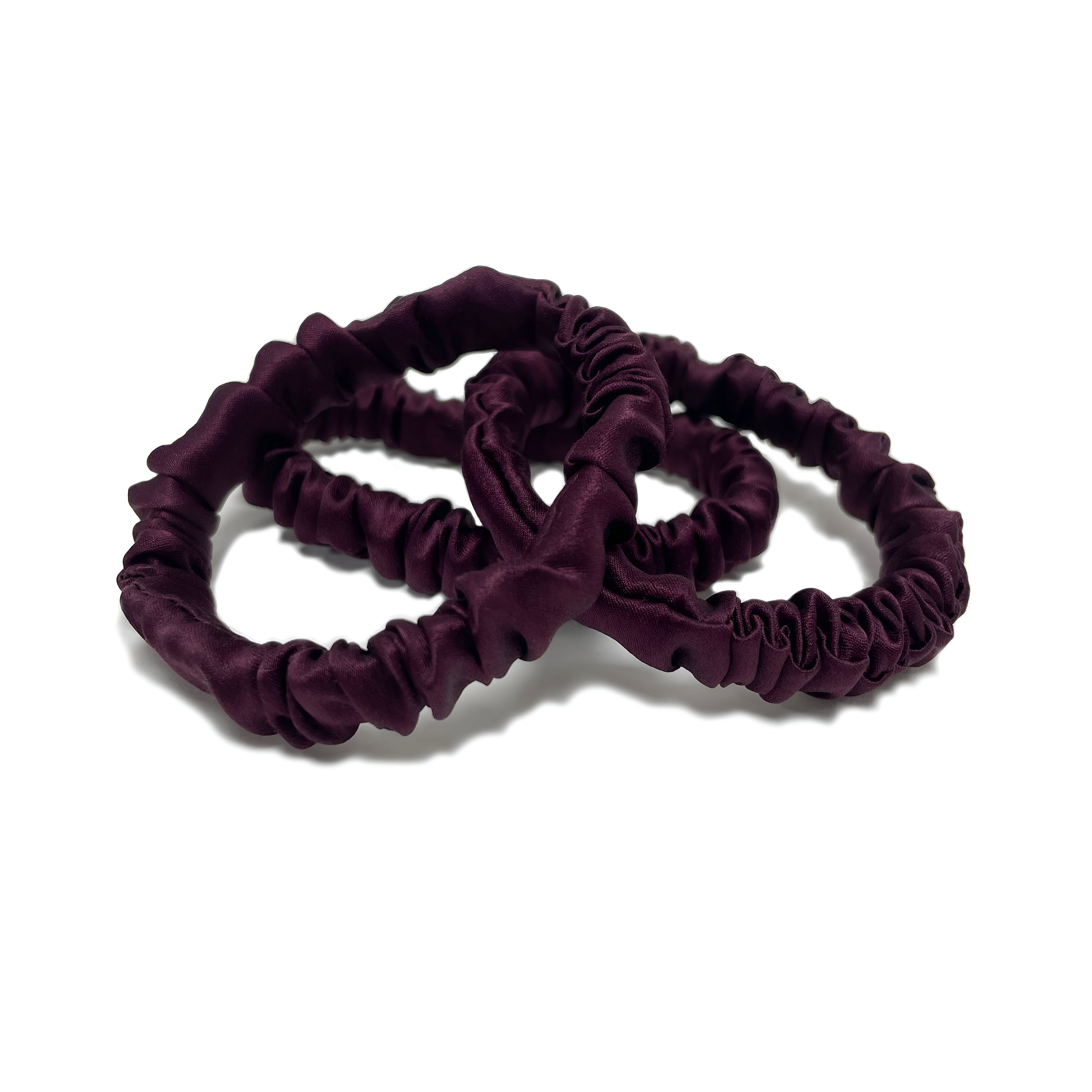 Rosewood Silk Hair Ties