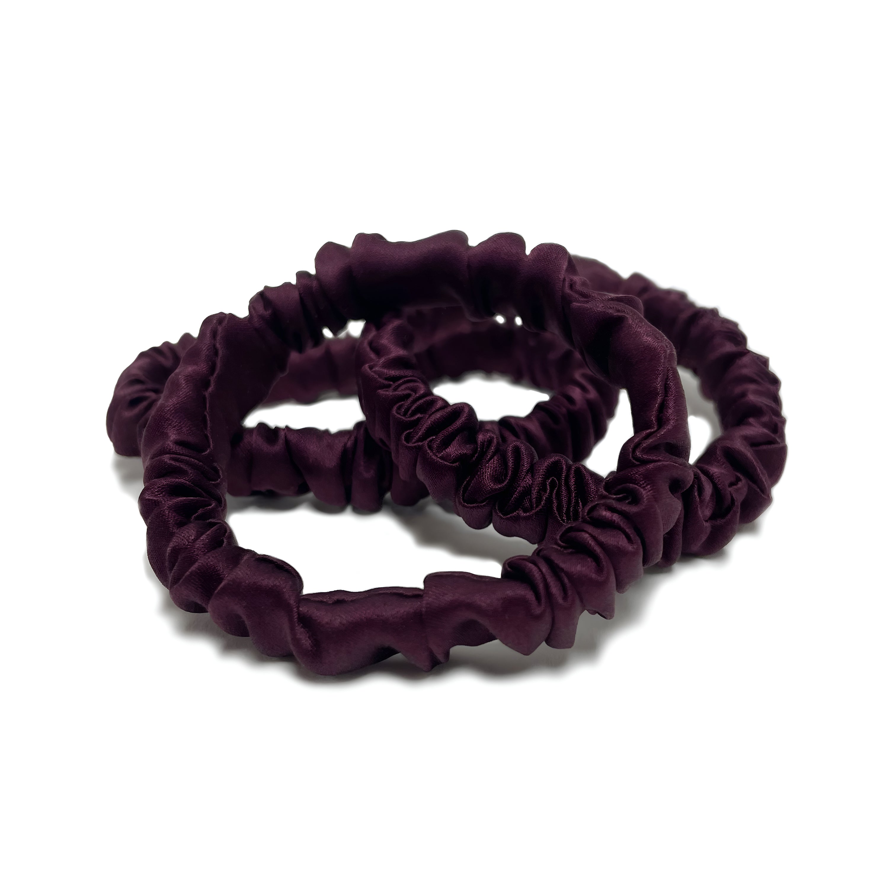 Rosewood Silk Hair Ties