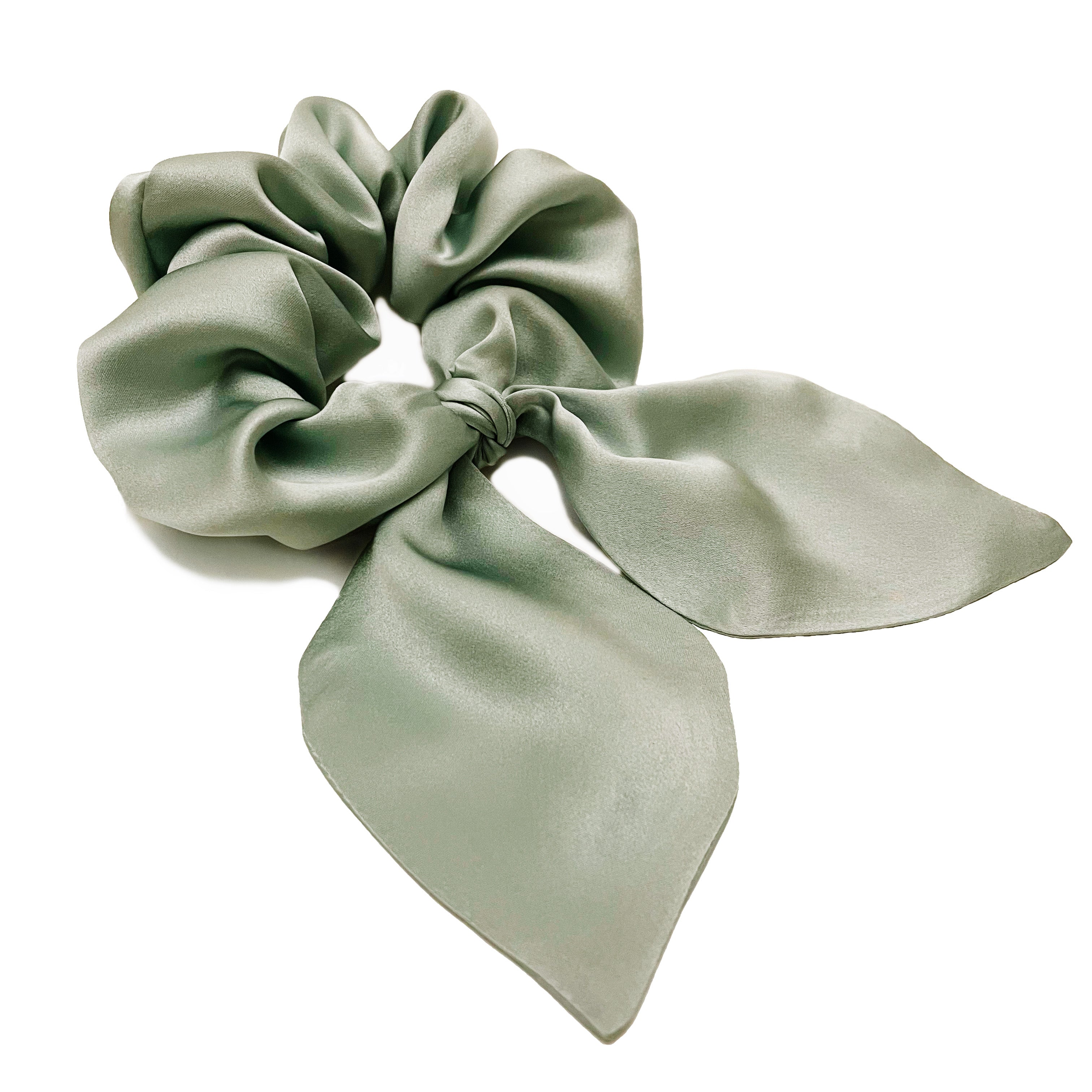 Seagrass Silk Bow Scrunchie