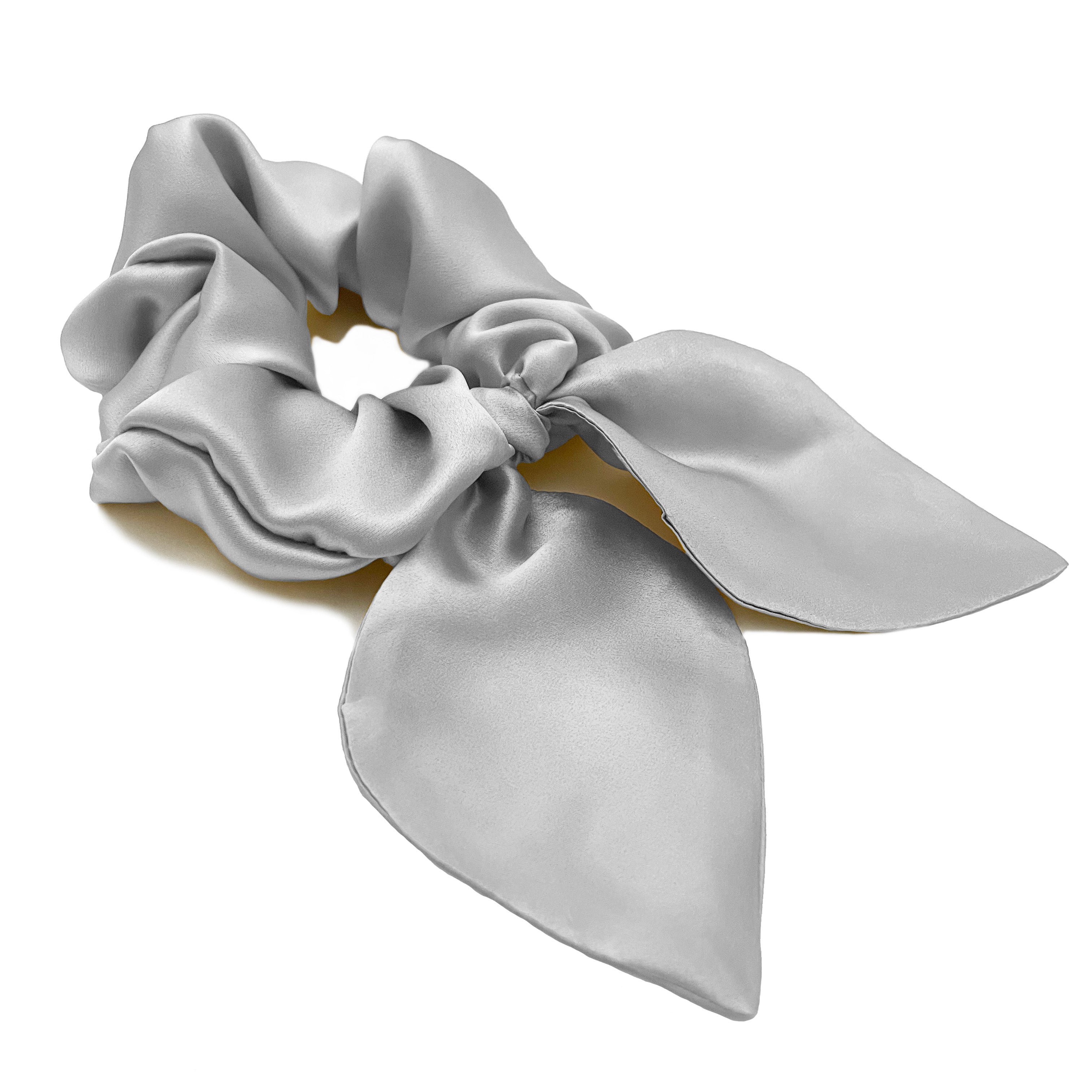 Sterling Silk Bow Scrunchie