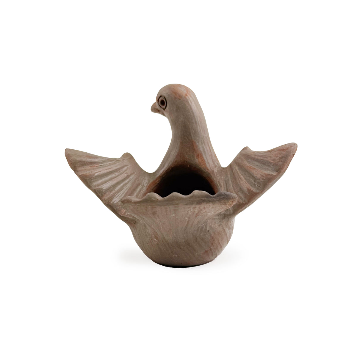 Clay Dove Candle Holders, Set of Two