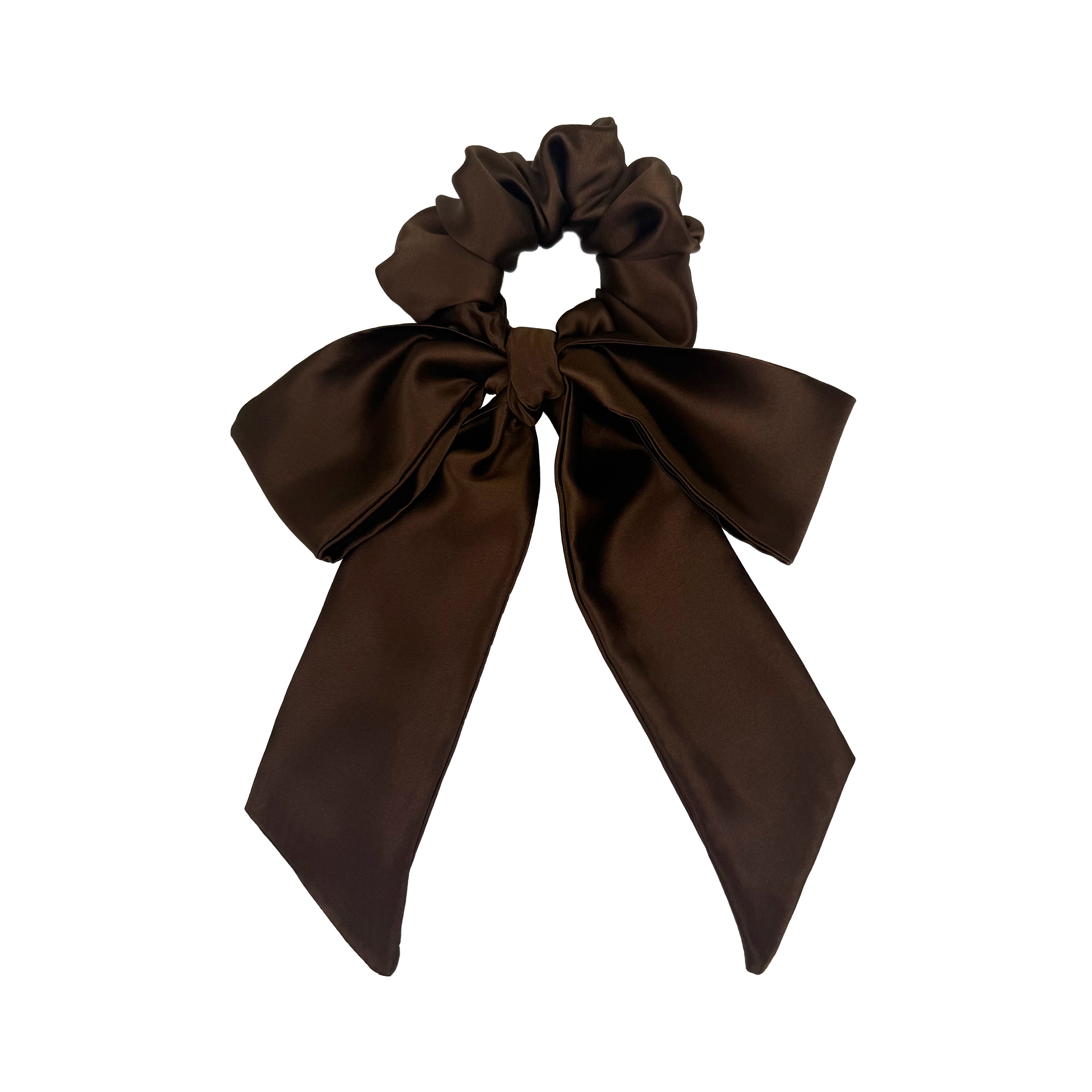 Cocoa Silk Scarf Scrunchie