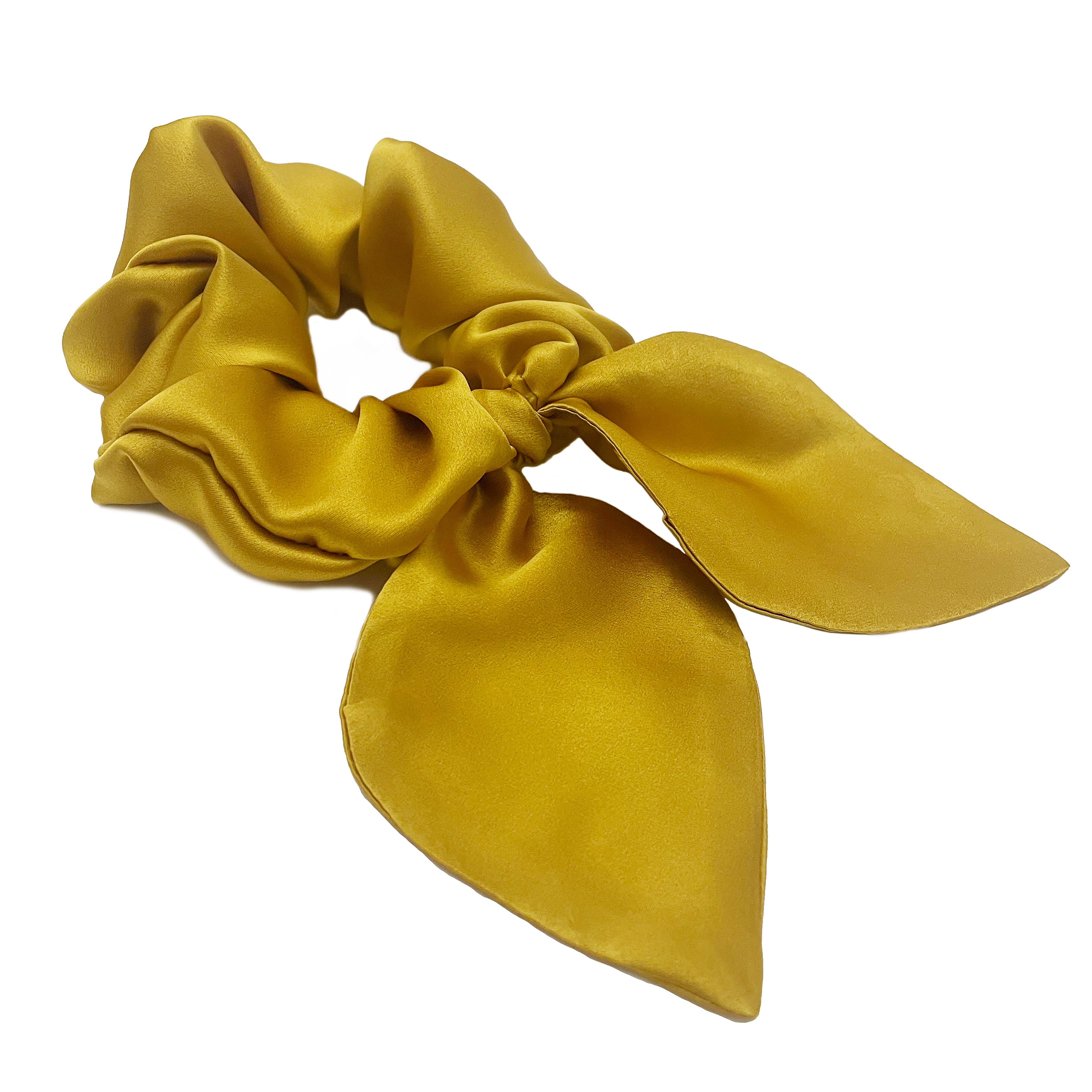 Marigold Silk Bow Scrunchie