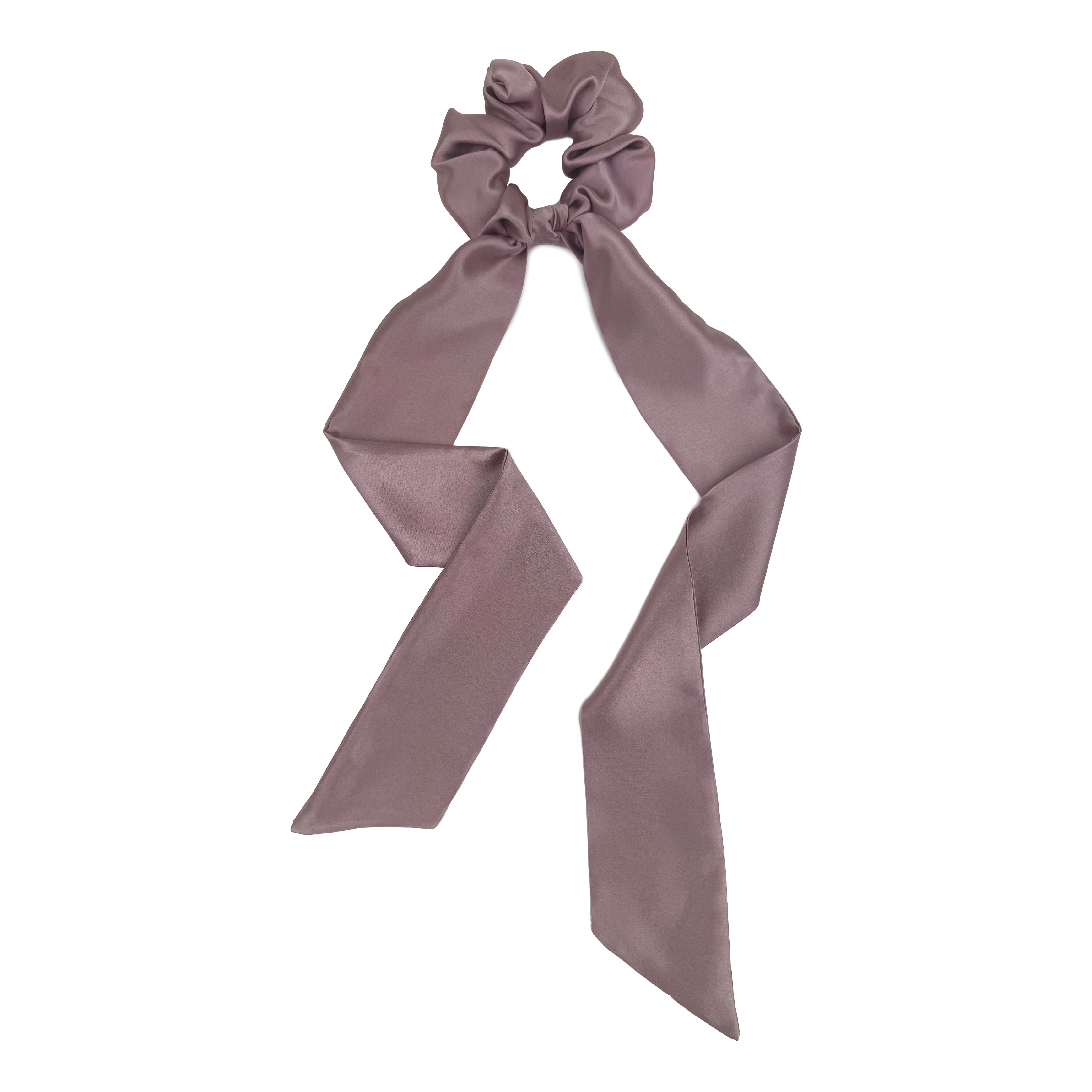 Mauve Silk Scarf Scrunchie