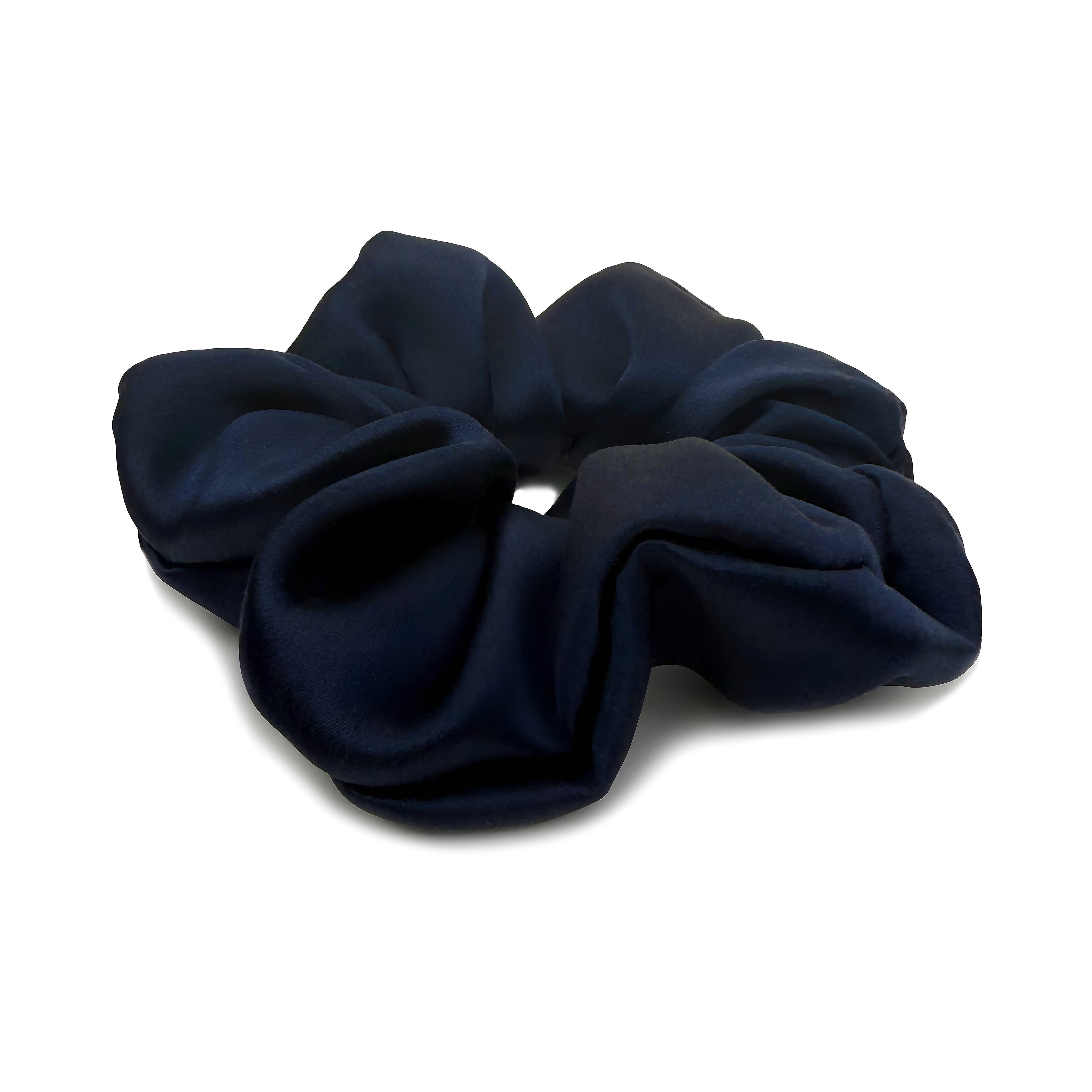 Midnight Silk Scrunchie