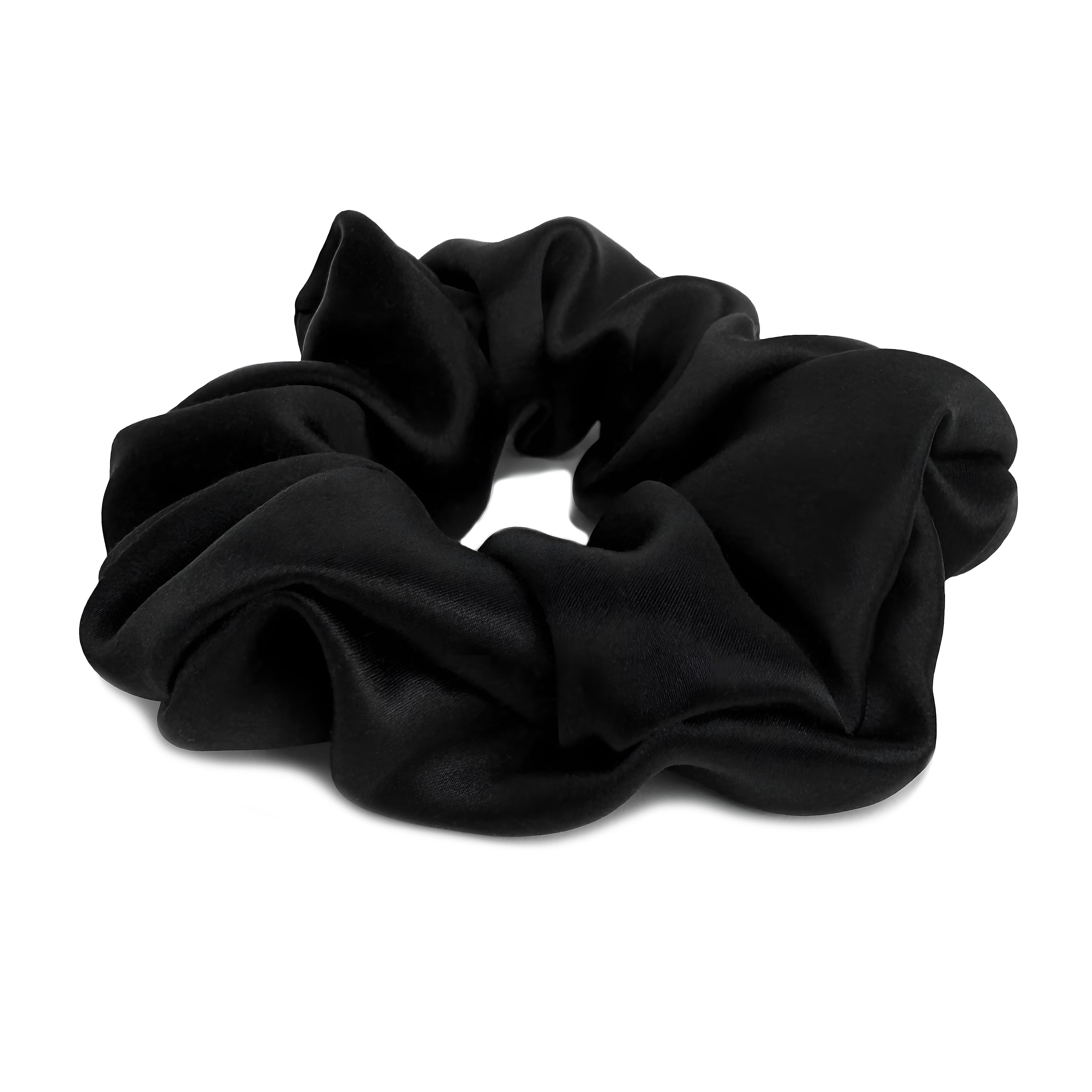 Onyx Silk Scrunchie