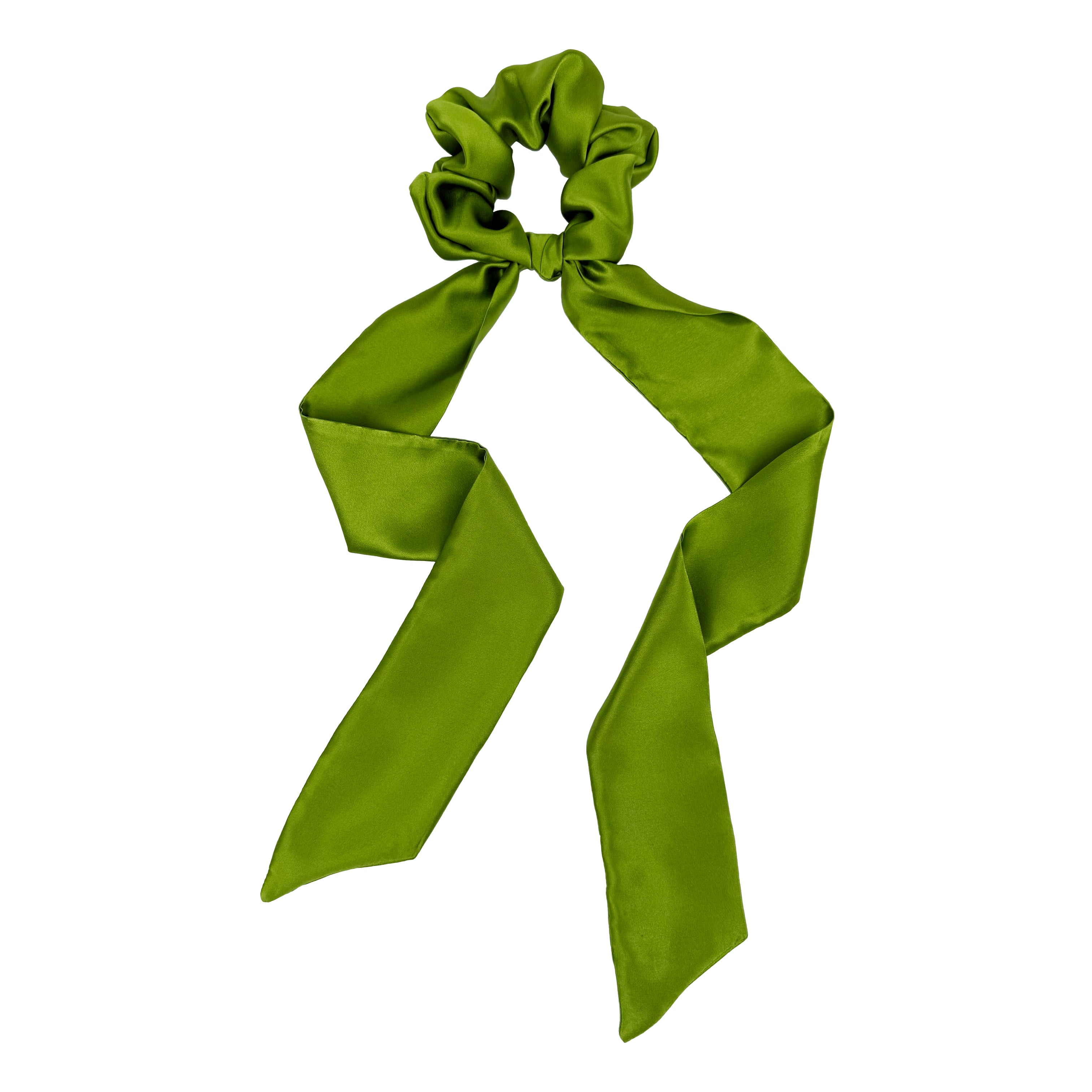 Peridot Silk Scarf Scrunchie
