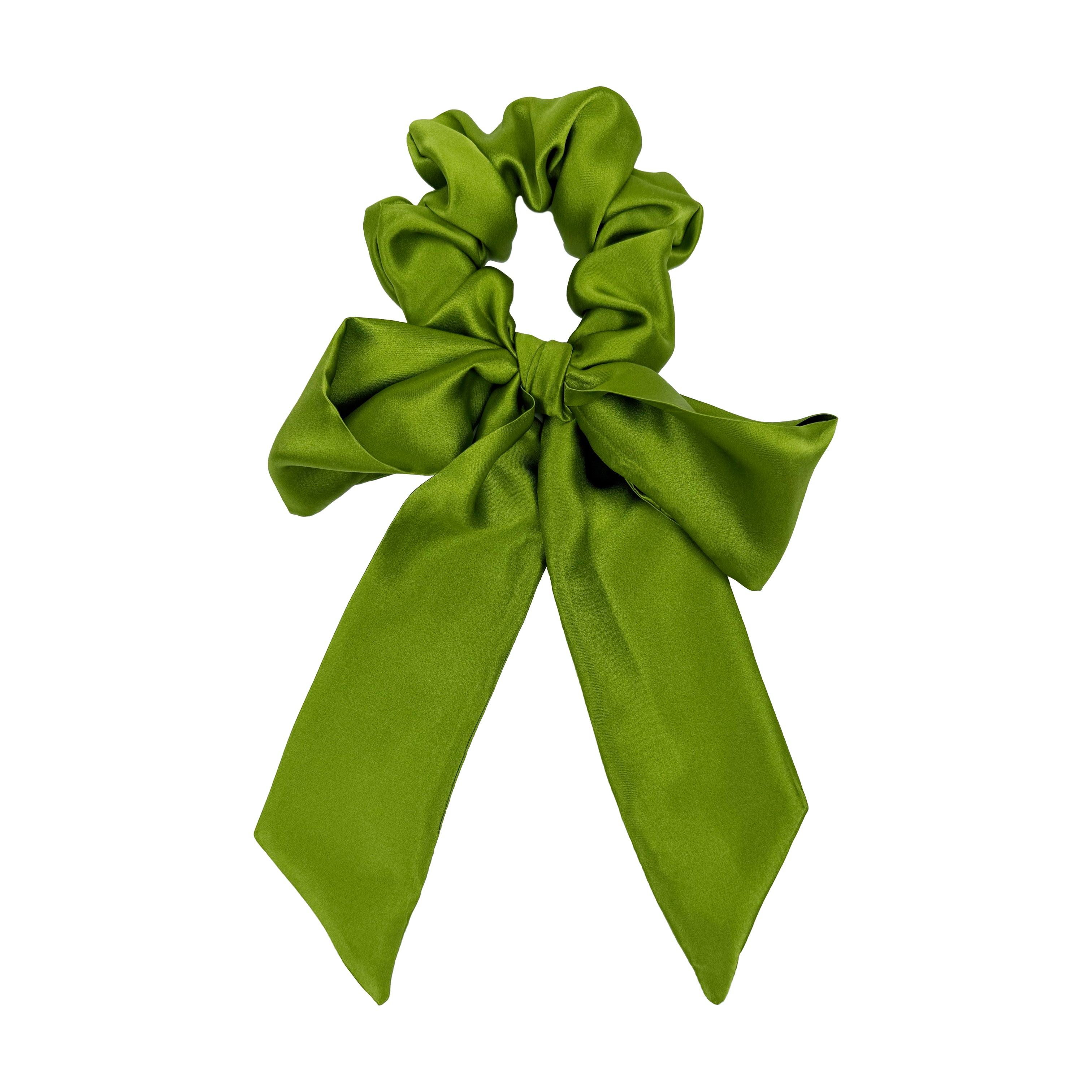 Peridot Silk Scarf Scrunchie