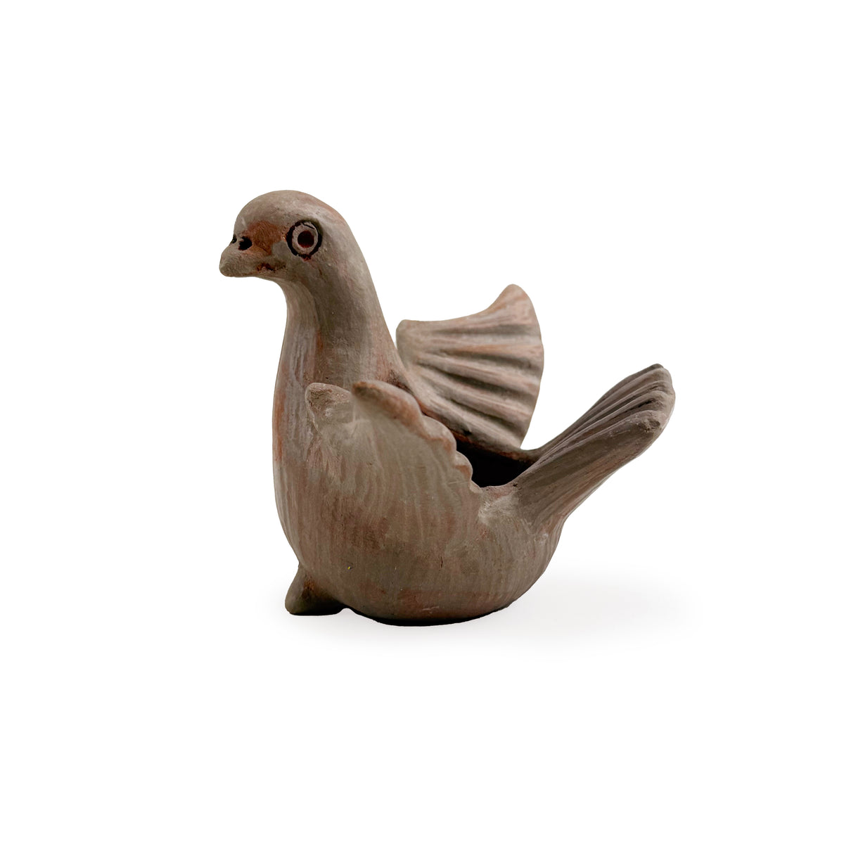 Clay Dove Candle Holders, Set of Two